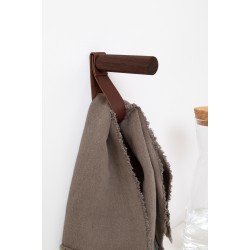 medium minimalist leather strap entry hanger bath towel hook leather wall hook strap towel holder bathroom decor towel wall peg nordic home